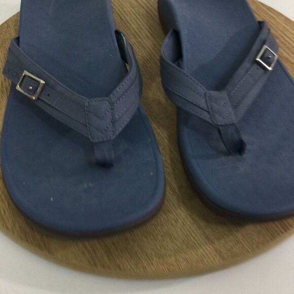 Vionic Womens Tide Patty Sandals Comfort Shoe Toe Post Thong Beach Pool Blue 12 - Picture 6 of 10
